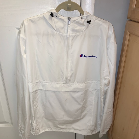 Champion Jackets & Blazers - NWOT White Champion Windbreaker